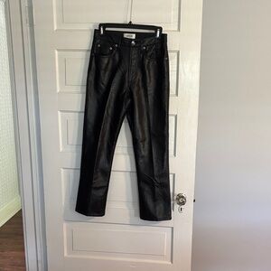 Agolde Black Recycled Leather Trousers